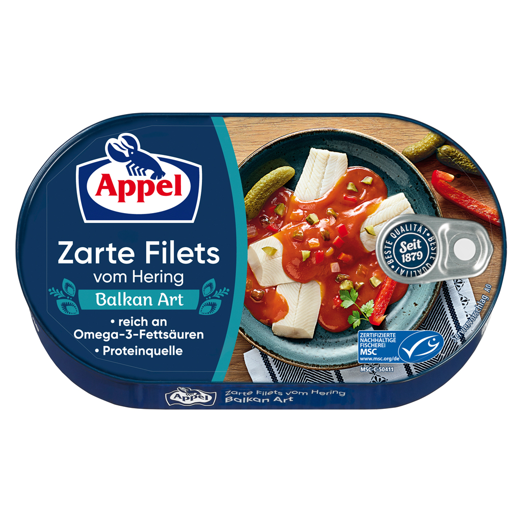 Appel Herring Fillets in Tomato Sauce Balkan Style 10/7.05oz