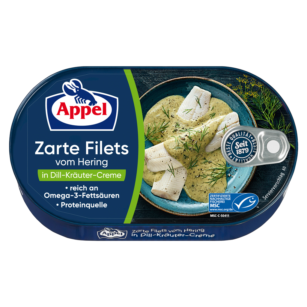 Appel Herring Fillets in Creamy Dill-Herb Sauce 10/7.05oz