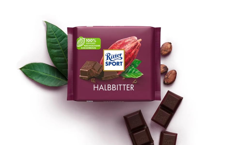 Ritter Semi Bitter Dark Chocolate 12/3.5oz