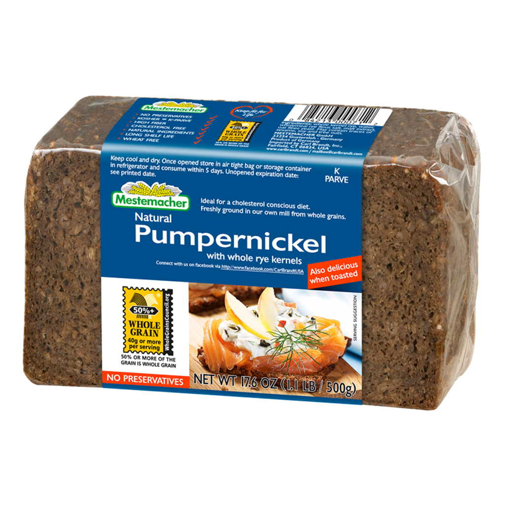 Mestemacher Natural Pumpernickel Bread 12/17.6oz