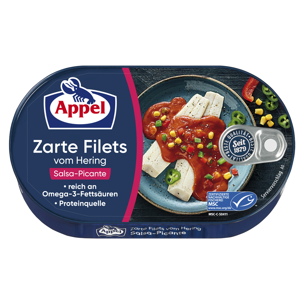 Appel Herring Fillets in Salsa-Picante Sauce 10/7.05oz