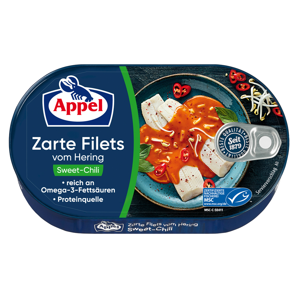 Appel Herring Fillets in Sweet Chili Sauce 10/7.05oz