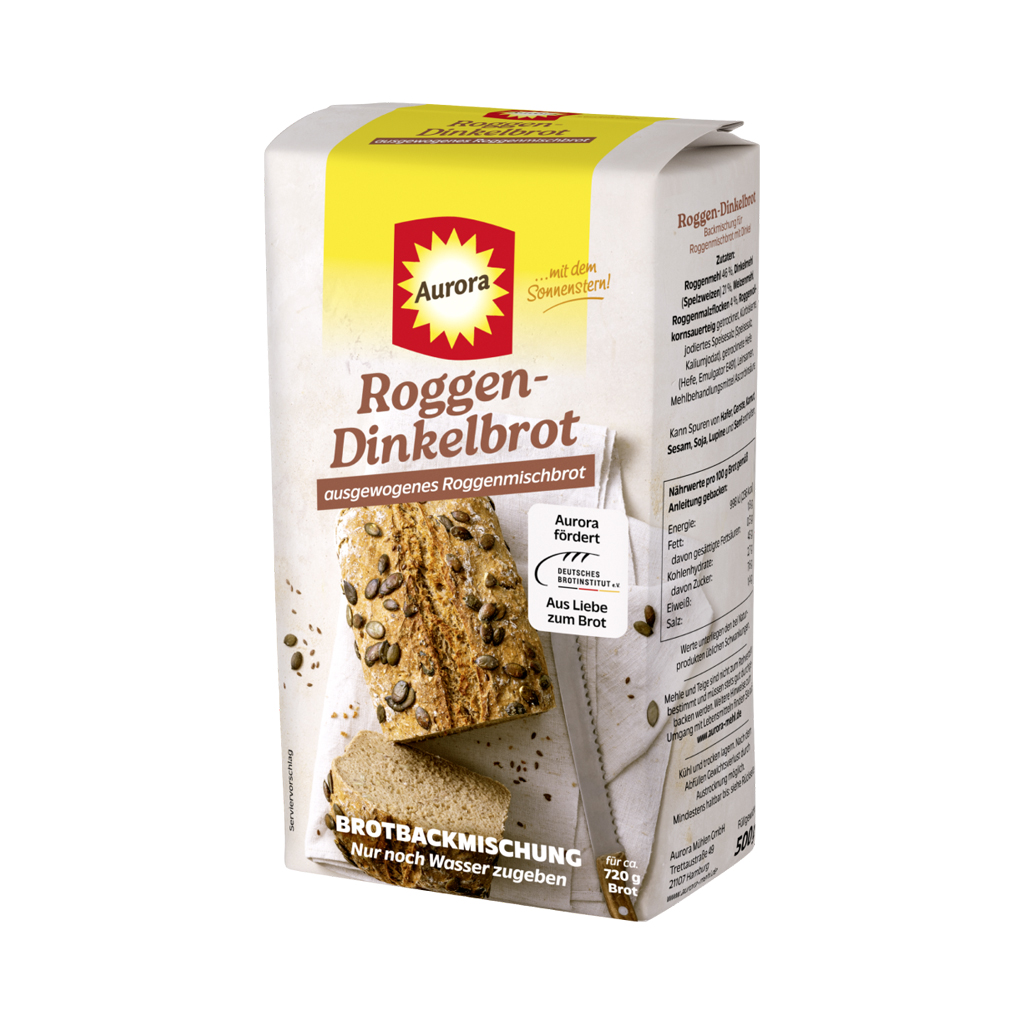 Aurora „Roggen-Dinkelbrot“ German-Style Rye & Spelt Bread Baking Mix 6/17.6oz