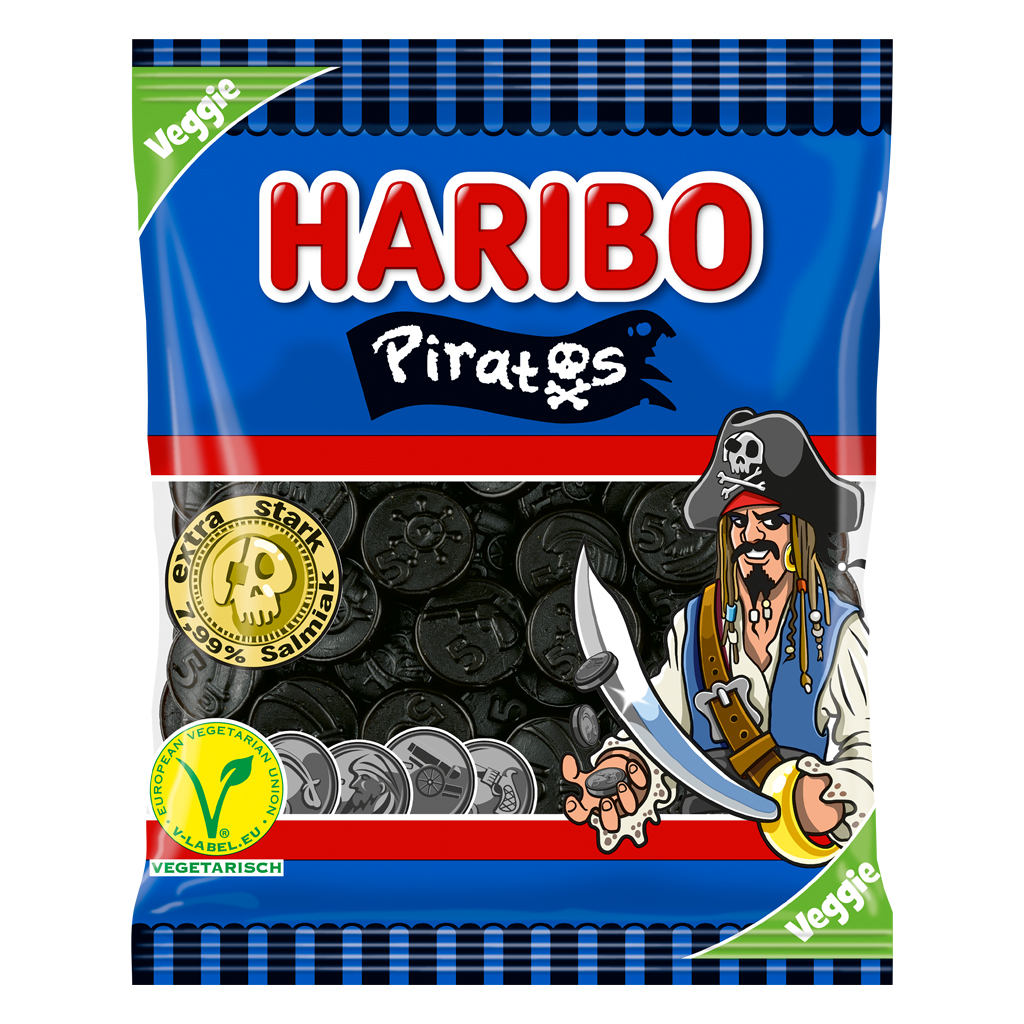 Haribo – Germany – Piratos Extra Strong Licorice 21/6.17oz
