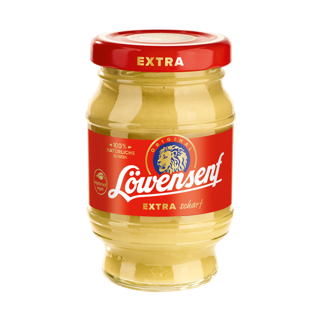 Loewensenf Extra Hot Mustard Jar 8/3.38oz