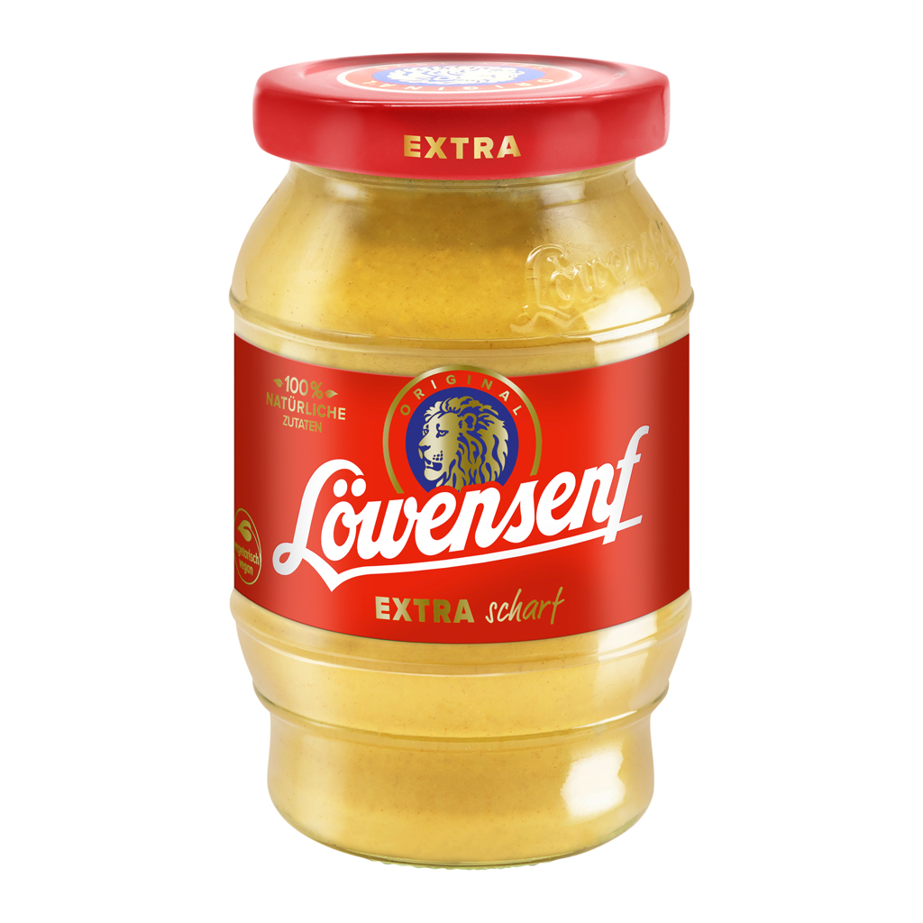 Loewensenf Extra Hot Mustard Jar 12/8.45oz