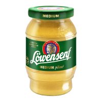 Loewensenf Medium Piquant Mustard Jar 12/8.45oz