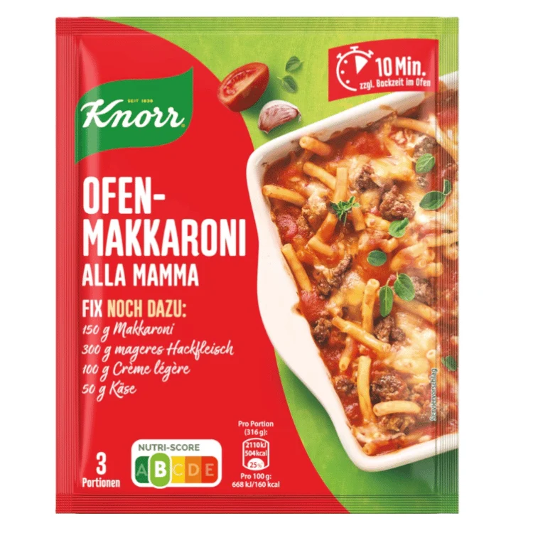 Knorr Seasoning Mix for Oven-Baked Macaroni Alla Mamma 21/1.69oz