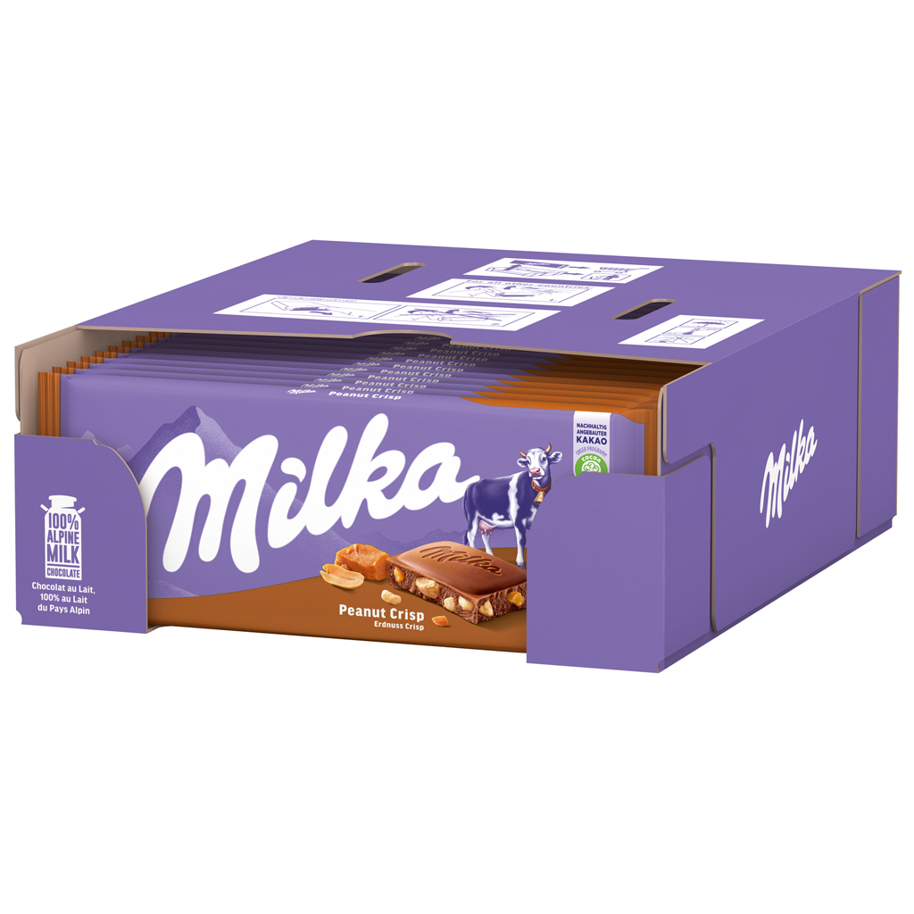 Milka Peanut Crispy Caramel 24/3.17oz