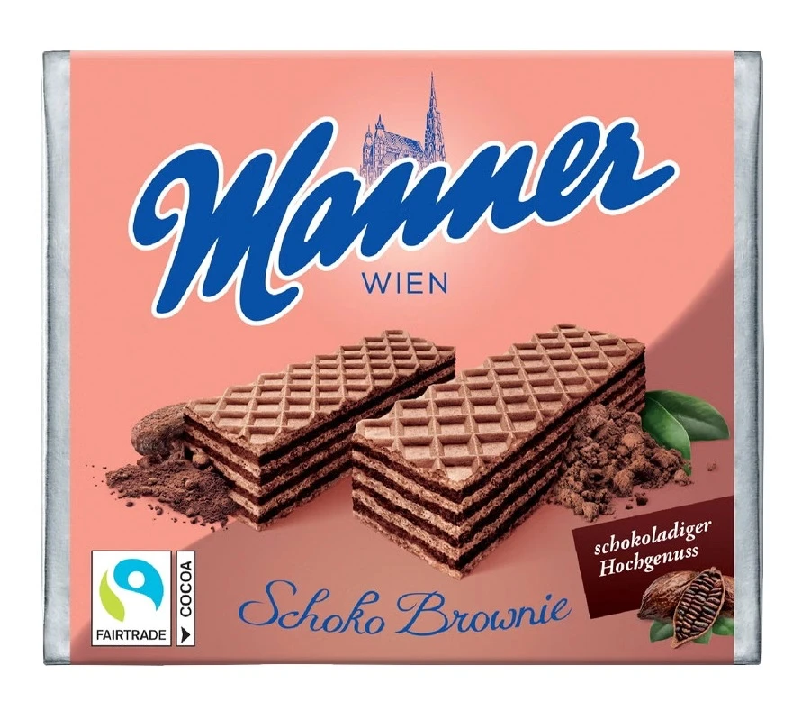 Manner Chocolate Brownie Wafer 16/2.54oz